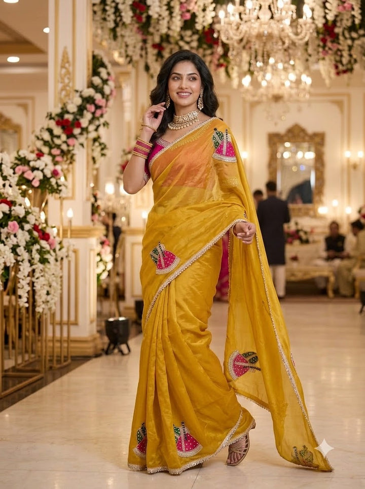 Shaadi Sargam Fancy Silk Saree with Cutdana Work