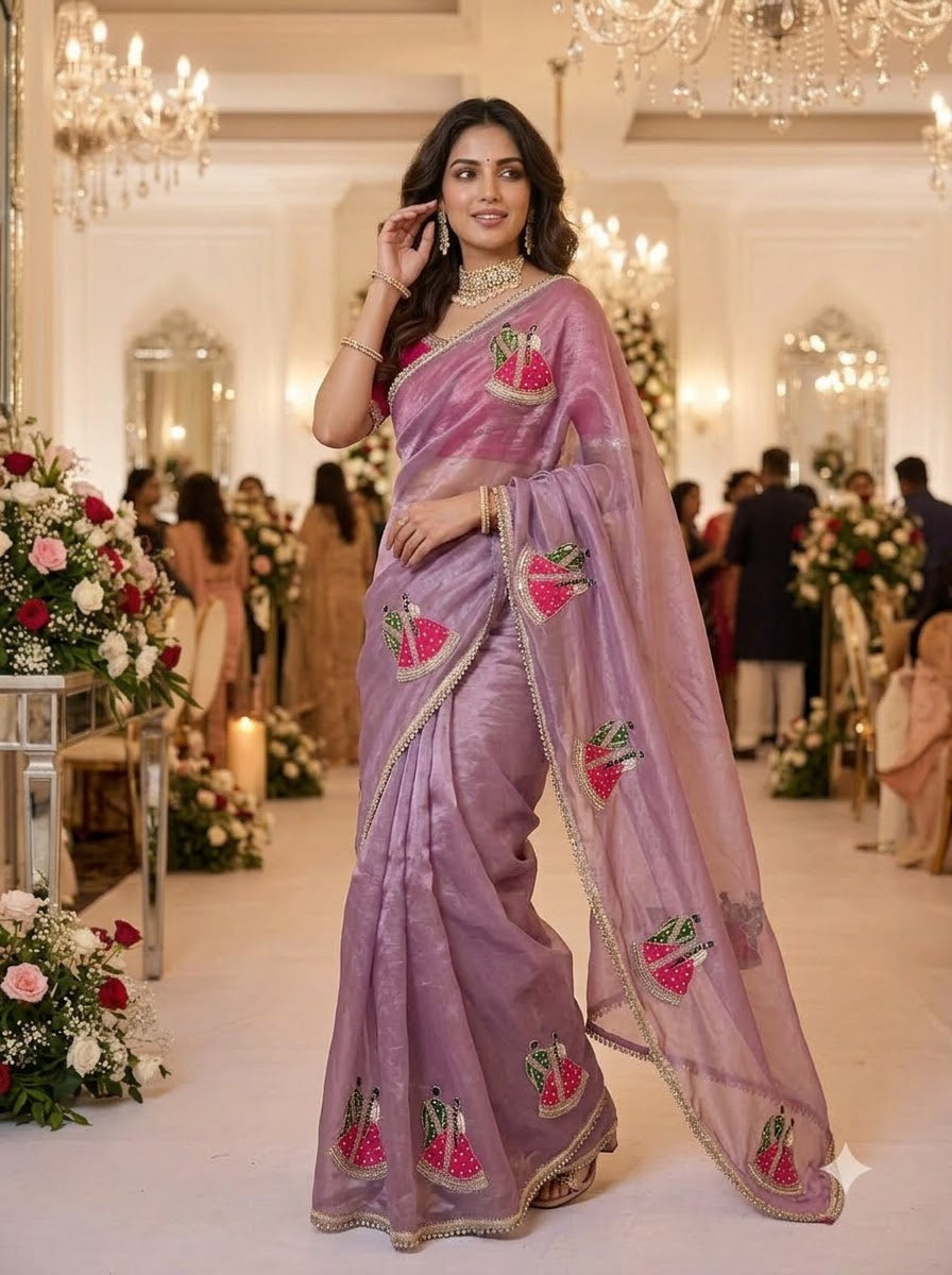 Shaadi Sargam Fancy Silk Saree with Cutdana Work