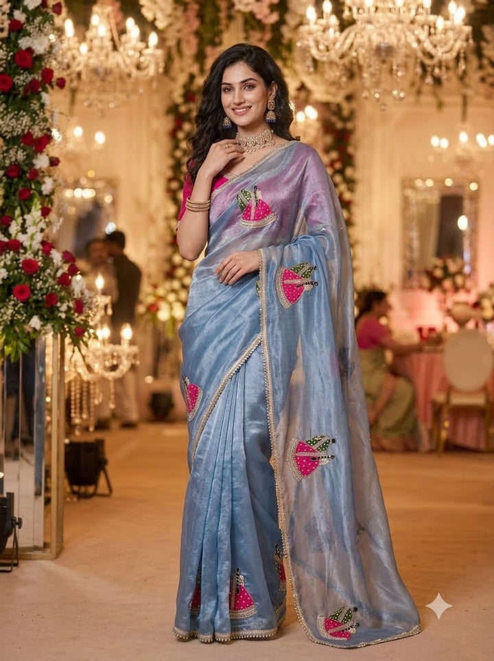 Shaadi Sargam Fancy Silk Saree with Cutdana Work