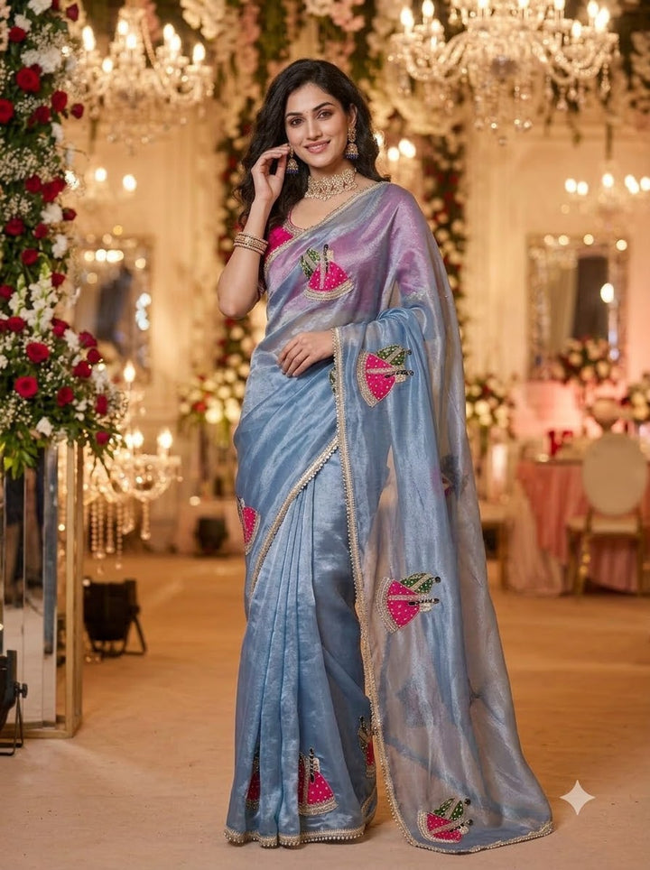 Shaadi Sargam Fancy Silk Saree with Cutdana Work