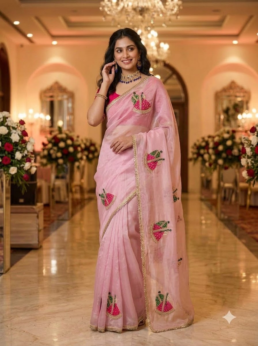Shaadi Sargam Fancy Silk Saree with Cutdana Work