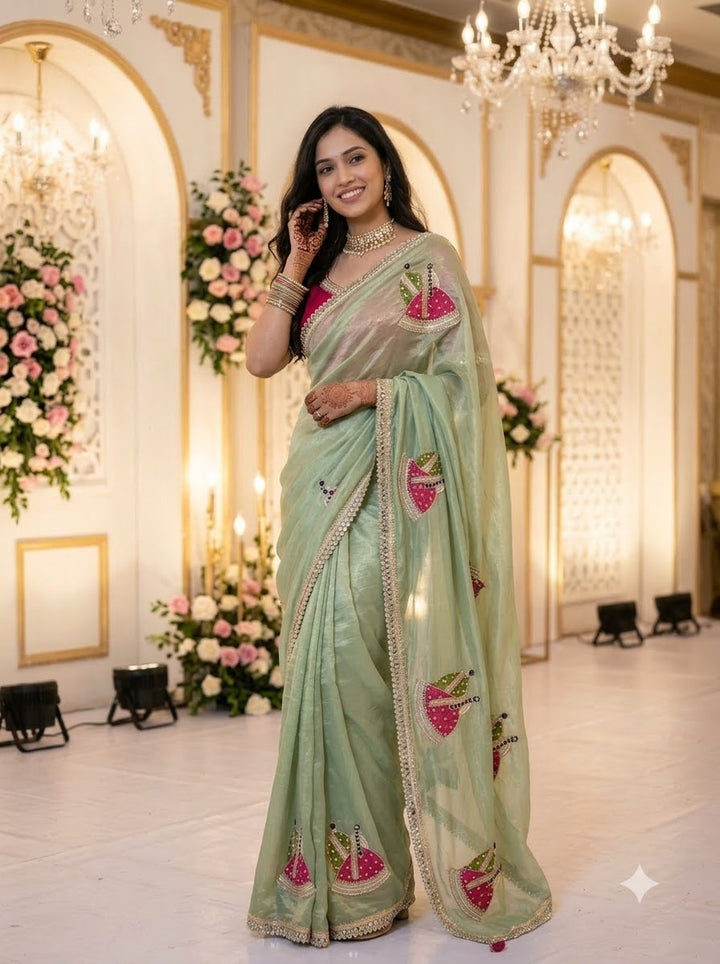 Shaadi Sargam Fancy Silk Saree with Cutdana Work