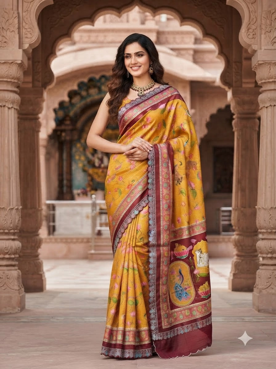Madhabh Maya Designer  Banarasi Dola Silk Saree