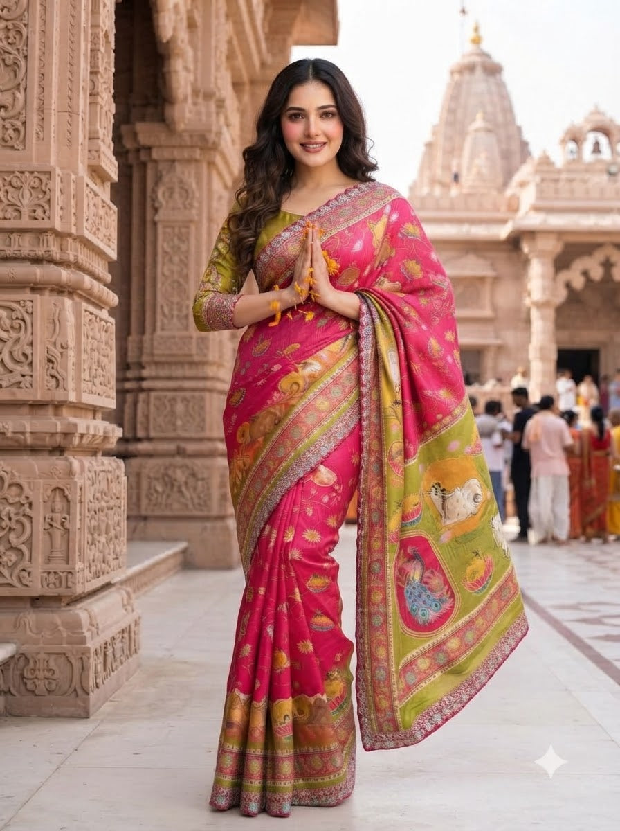 Madhabh Maya Designer  Banarasi Dola Silk Saree