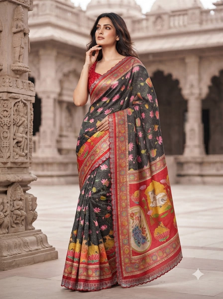 Madhabh Maya Designer  Banarasi Dola Silk Saree