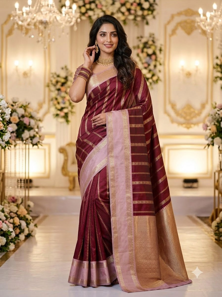 Prem Bandhan Silk Jacquard Weaving Saree