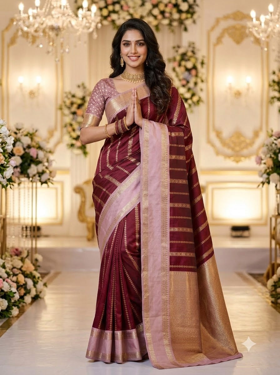 Prem Bandhan Silk Jacquard Weaving Saree