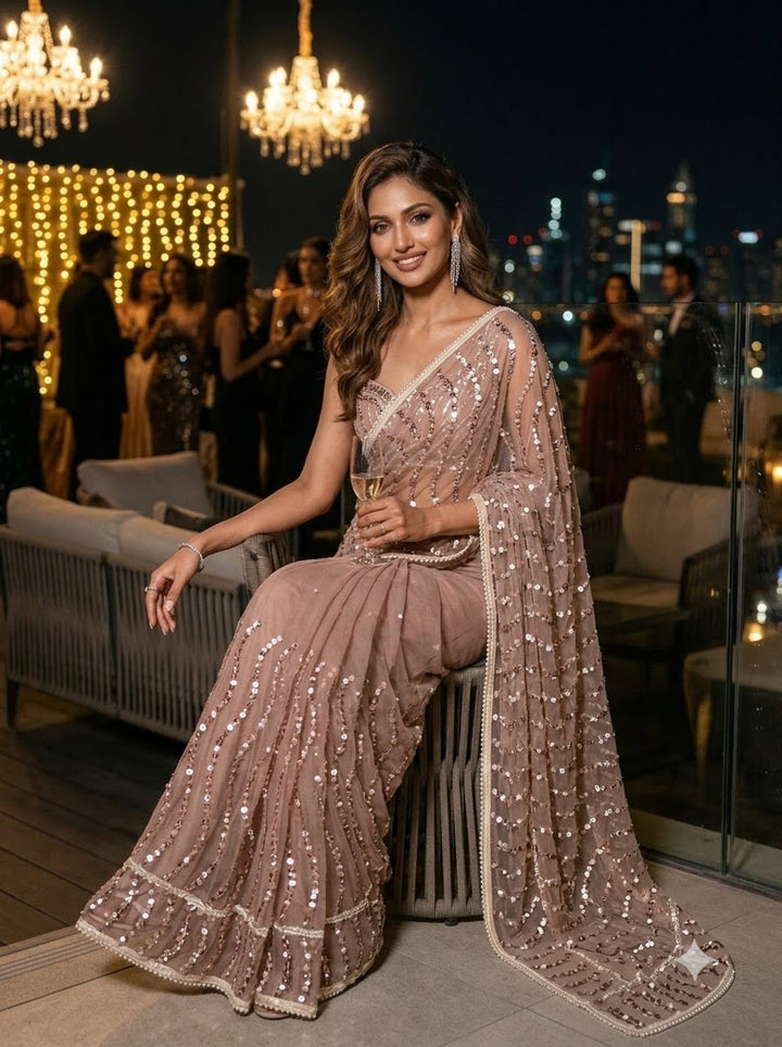 Glamour Queen Designer Net Saree
