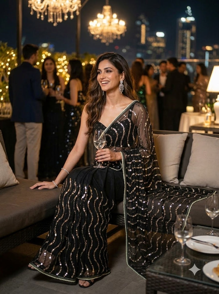 Glamour Queen Designer Net Saree