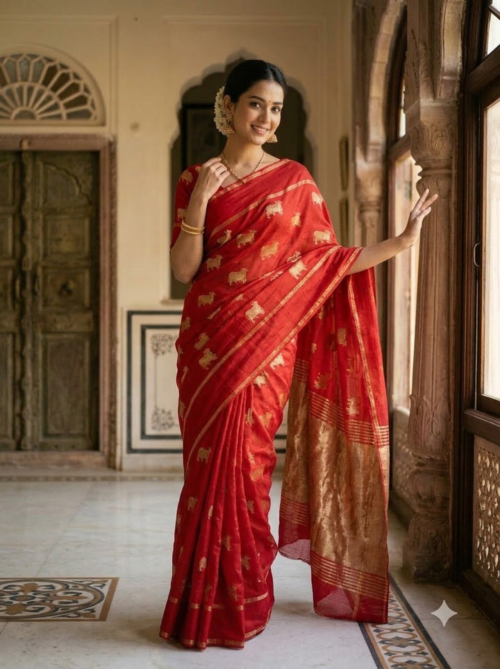 Verdant Bloom Viscose Crepe Silk Saree