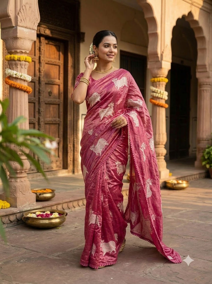 Blessings of Tradition Crush Silk Saree