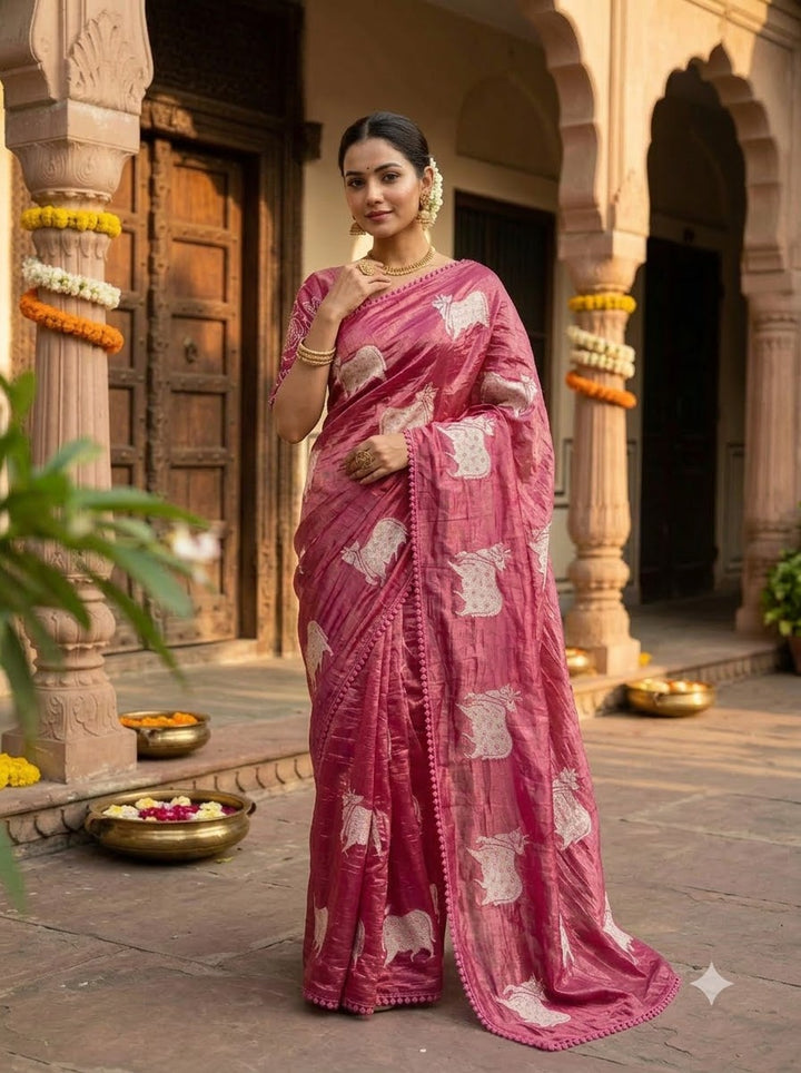 Blessings of Tradition Crush Silk Saree
