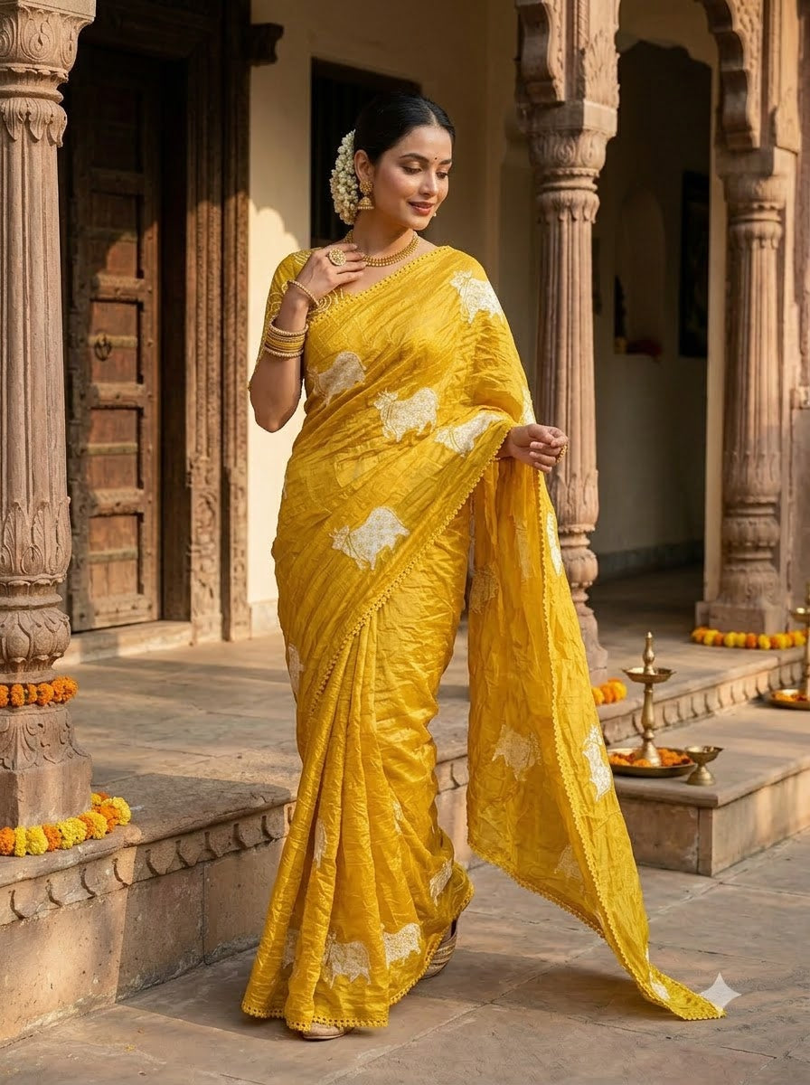 Blessings of Tradition Crush Silk Saree