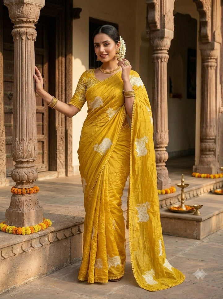Blessings of Tradition Crush Silk Saree