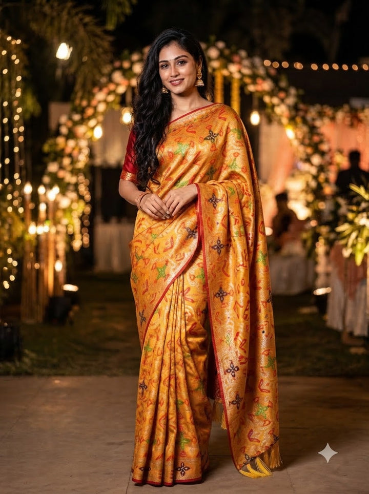 AUREVA Banarasi Patola Silk Saree
