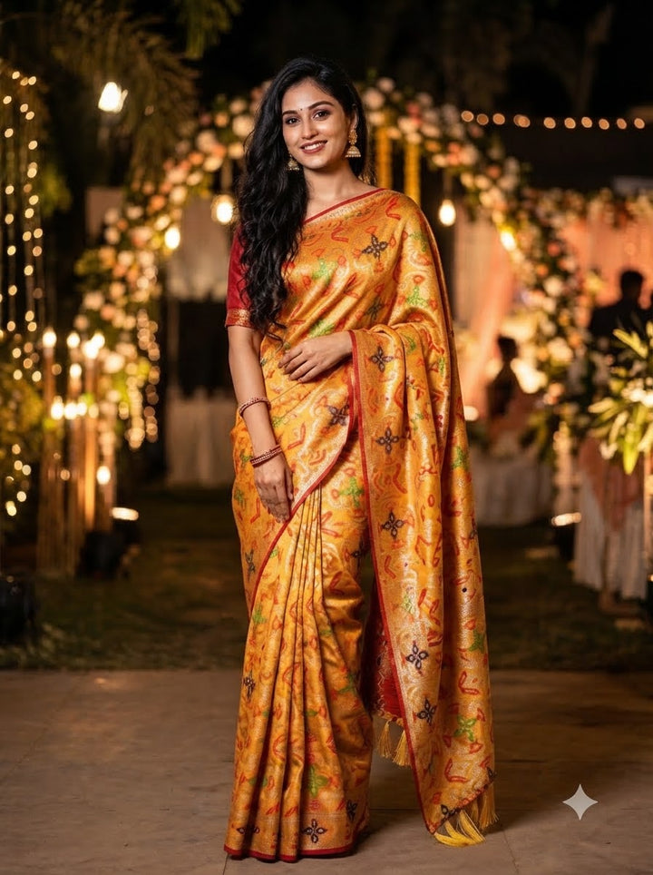 AUREVA Banarasi Patola Silk Saree
