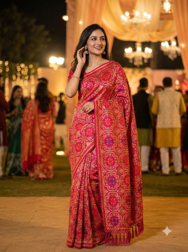 AUREVA Banarasi Patola Silk Saree