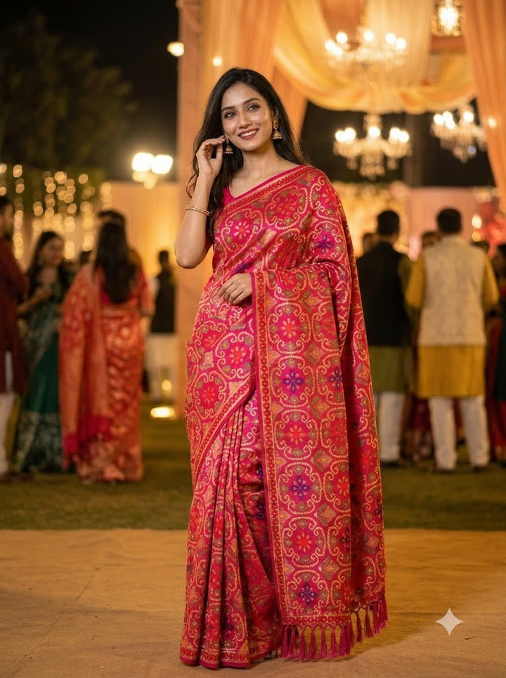 AUREVA Banarasi Patola Silk Saree