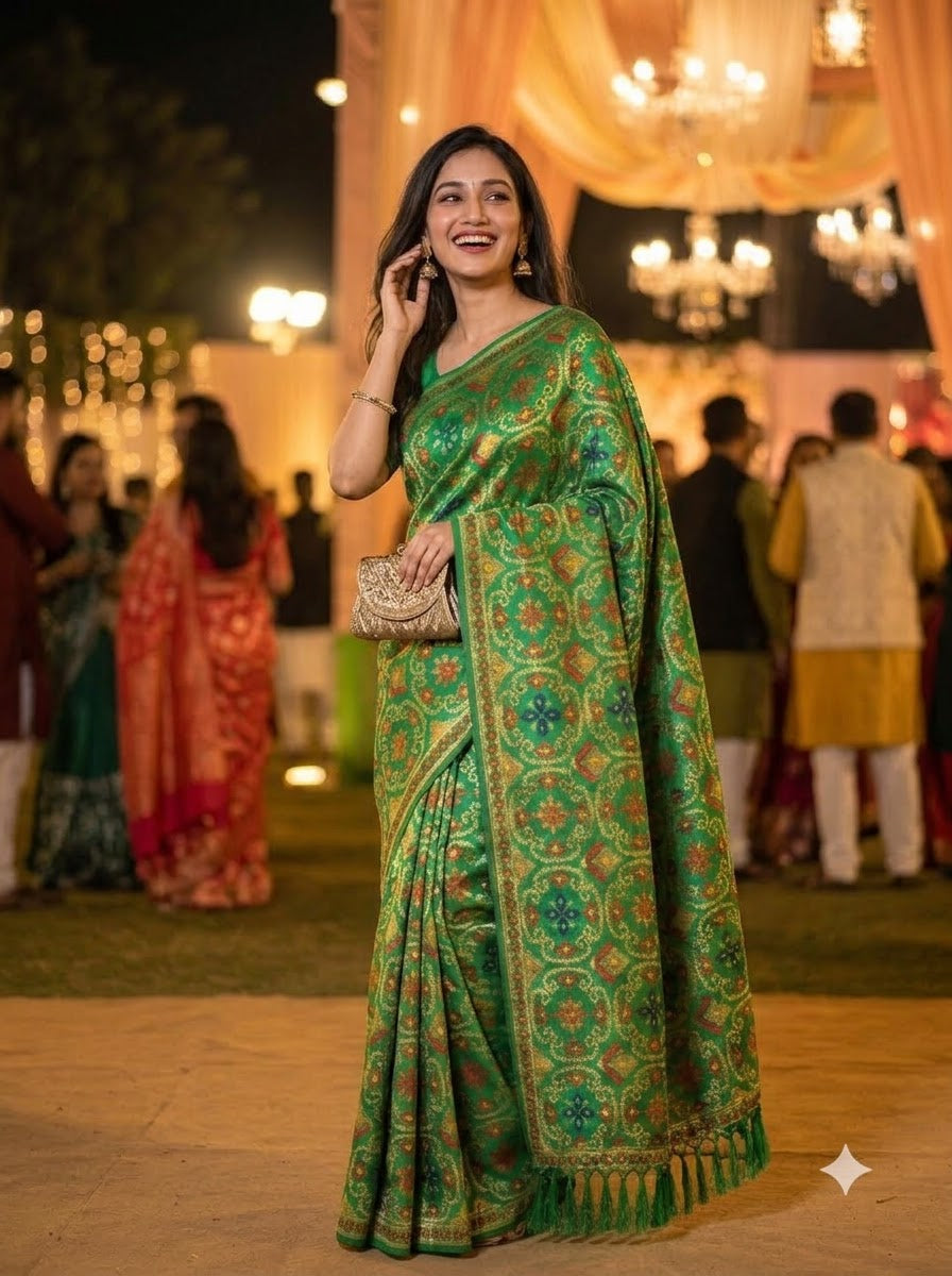 AUREVA Banarasi Patola Silk Saree