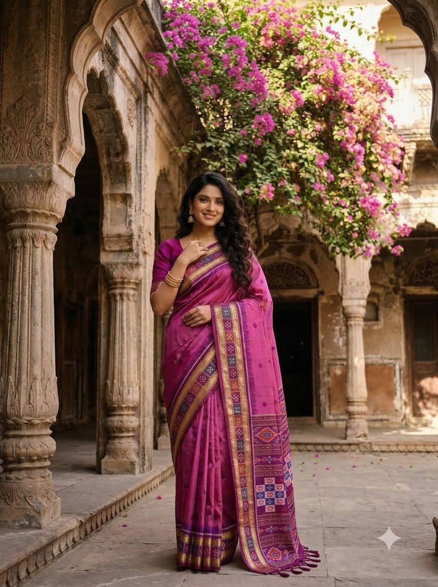 A Single Glance Patola Silk Saree