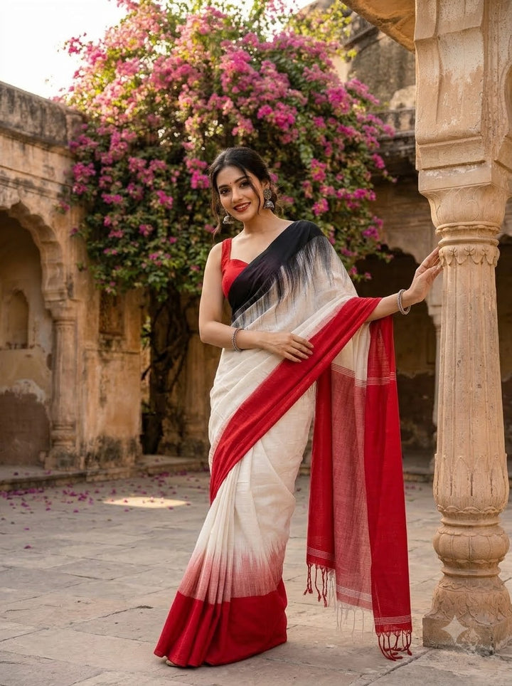 Khadi Cotton Ikkat Saree