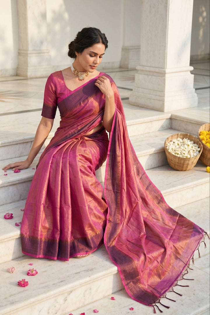 Srotaswini Tissue Cotton saree