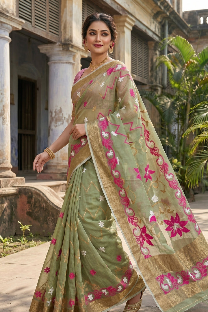 Nirjharini Dhakai Jamdani Saree