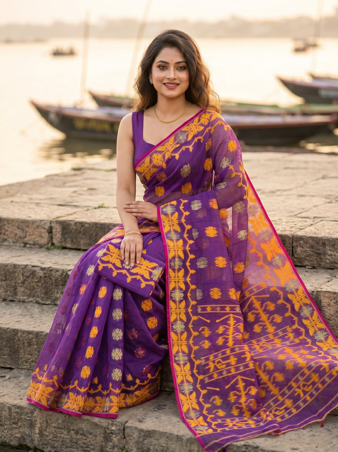 Kanaklata  Jamdani  Saree
