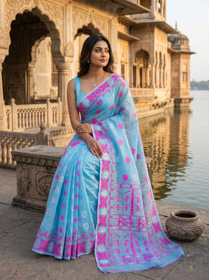 Kanaklata  Jamdani  Saree