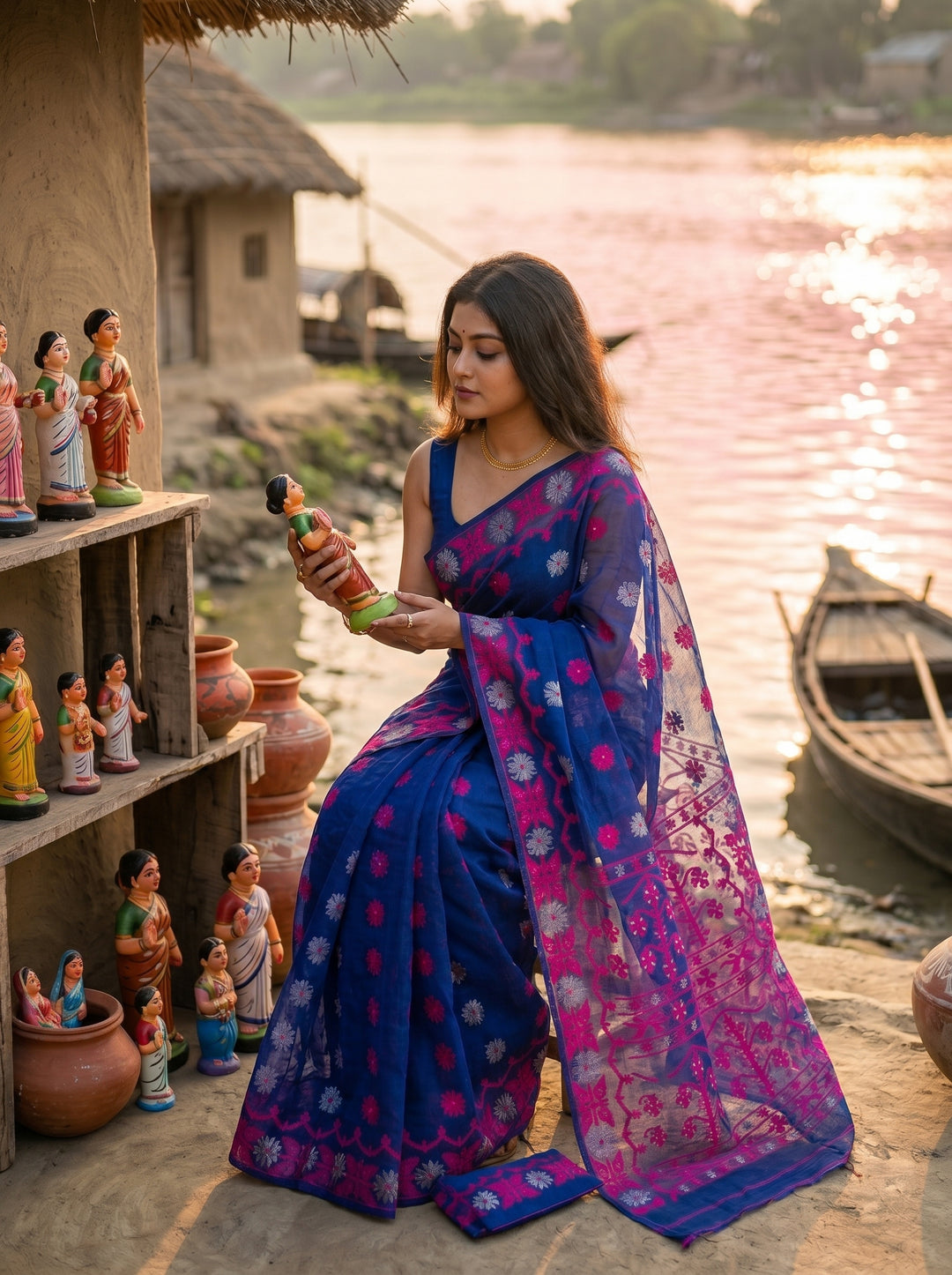 Kanaklata  Jamdani  Saree