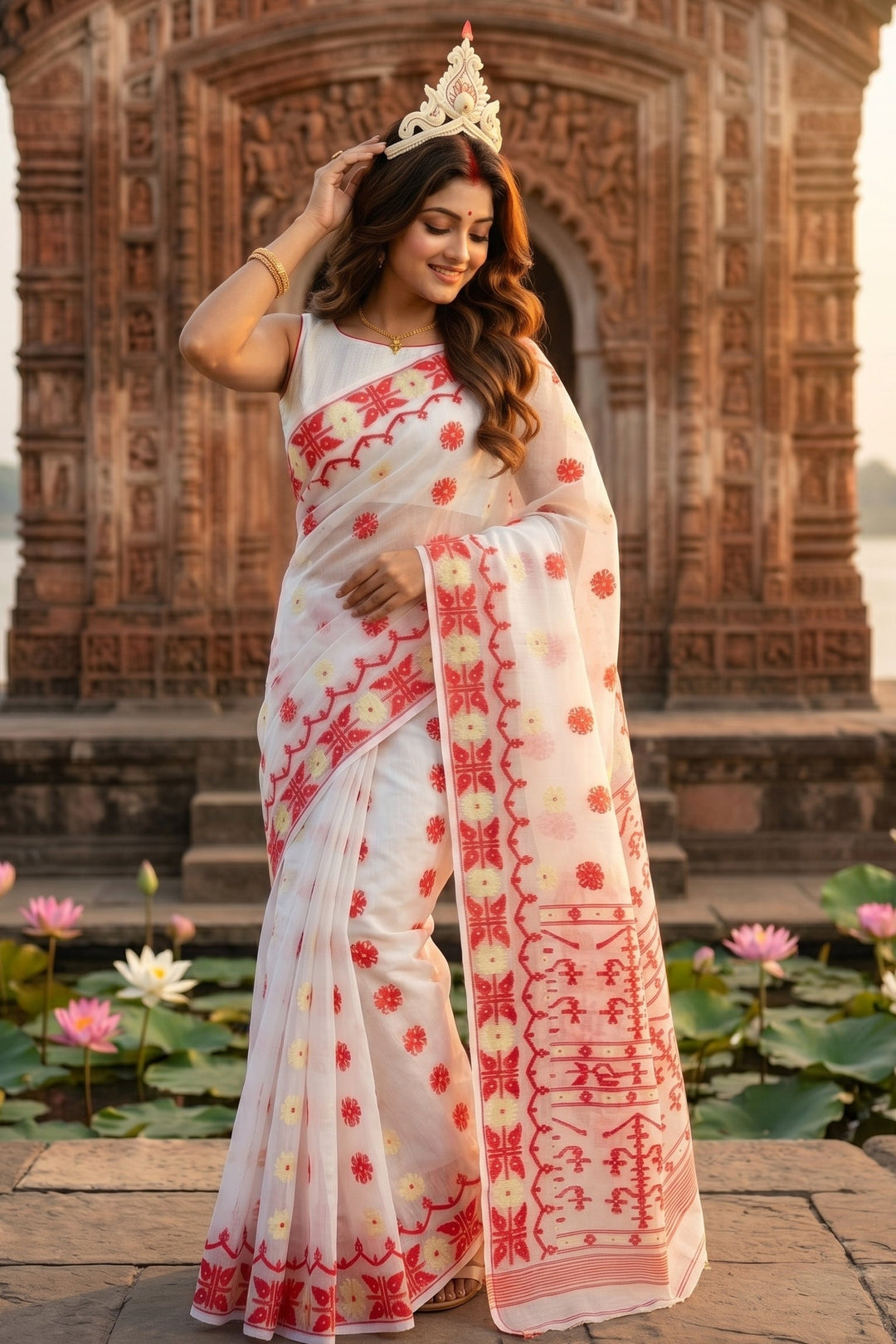 Kanaklata  Jamdani  Saree