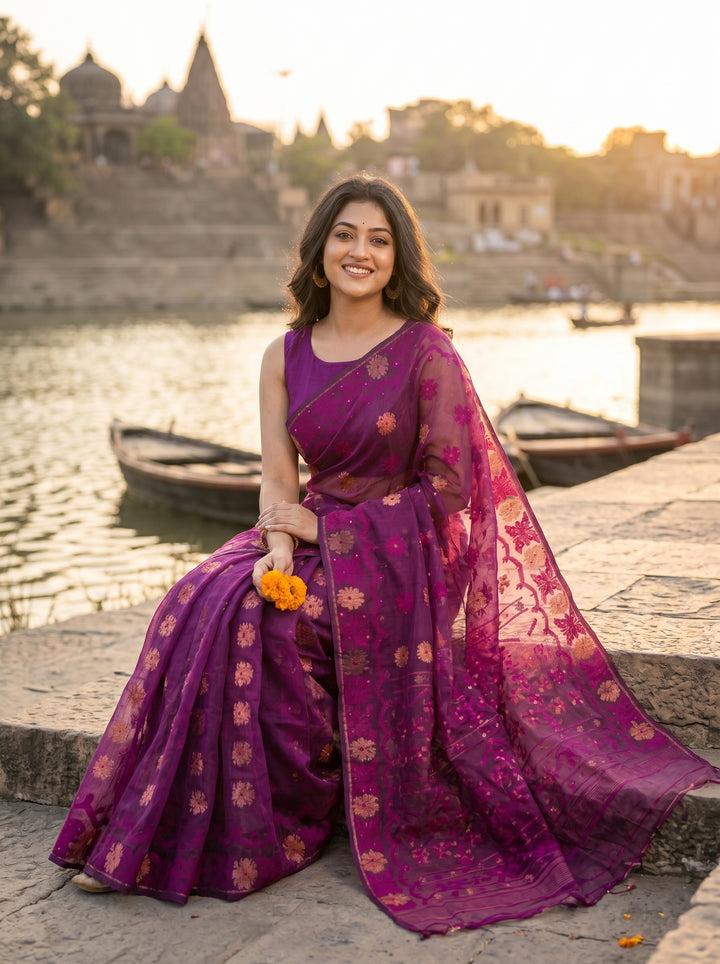Kanaklata  Jamdani  Saree