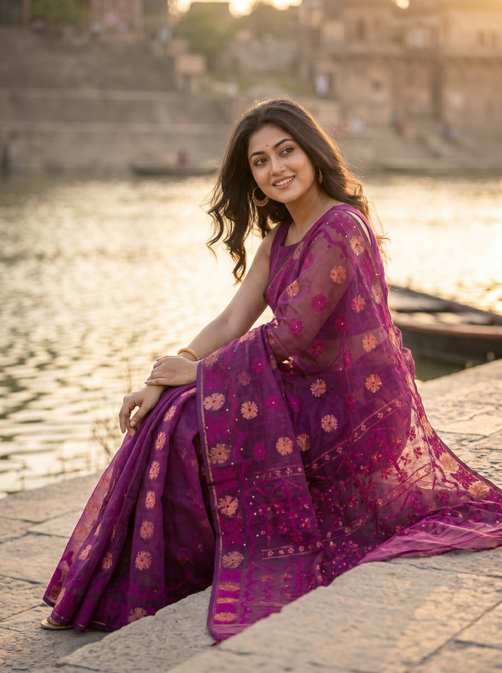 Kanaklata  Jamdani  Saree
