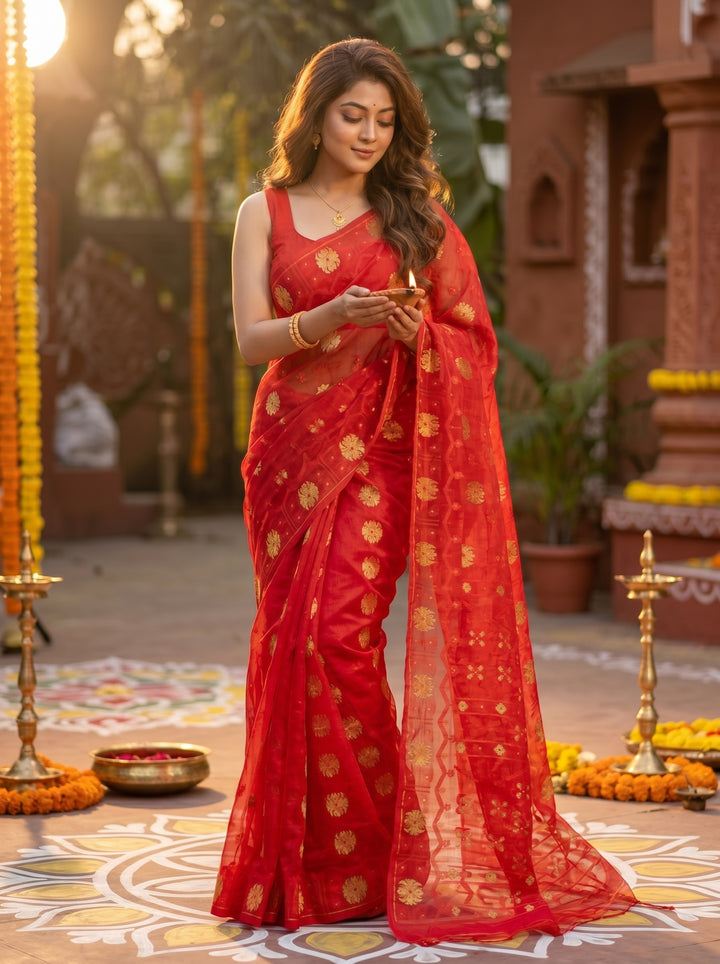 Kanaklata  Jamdani  Saree