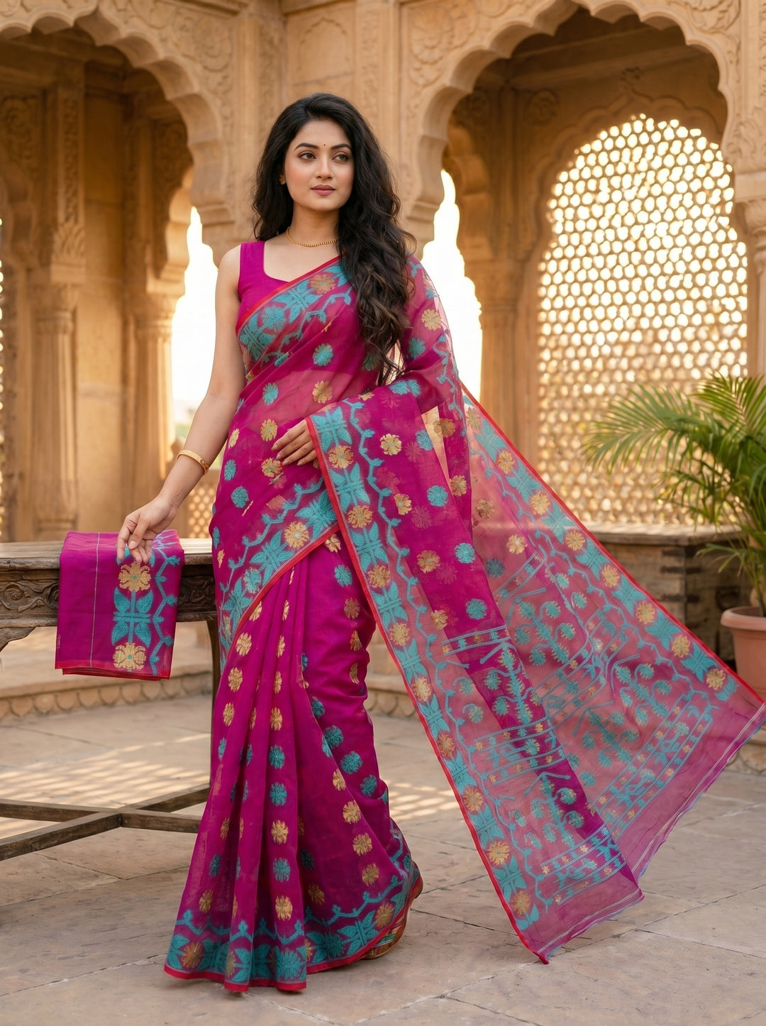 Kanaklata  Jamdani  Saree