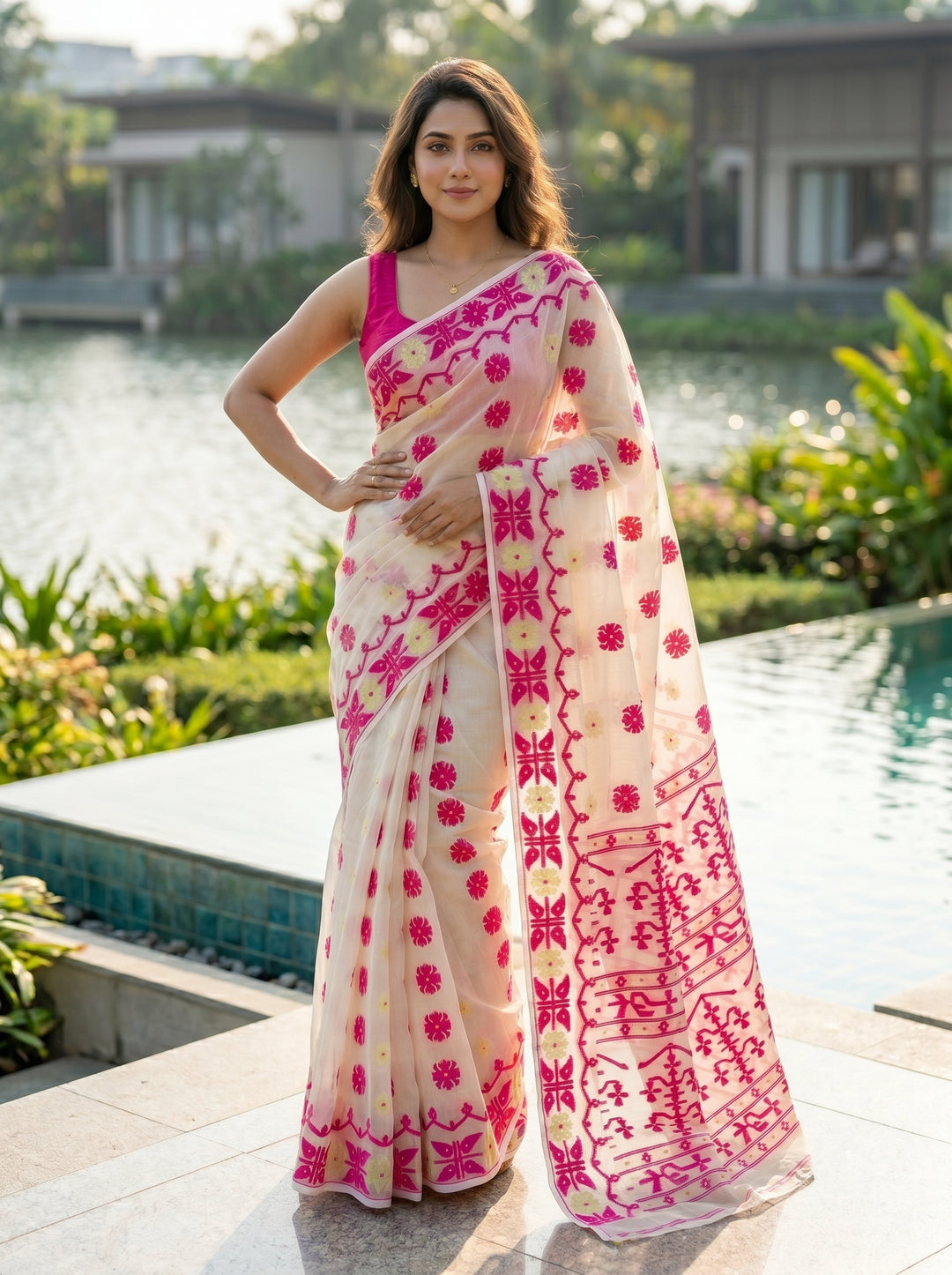 Kanaklata  Jamdani  Saree