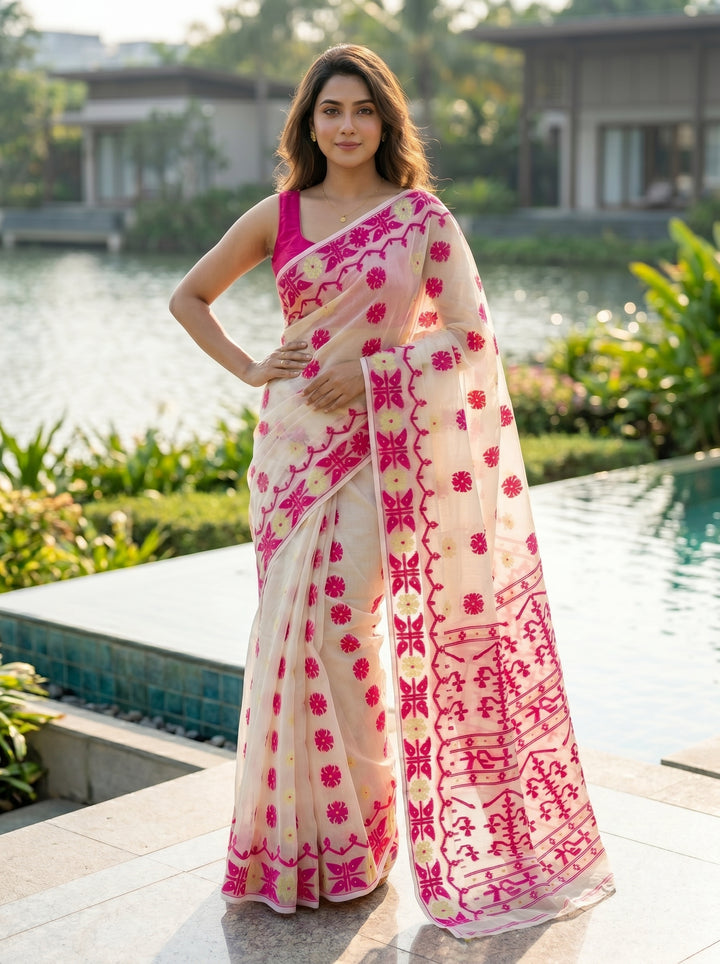 Kanaklata  Jamdani  Saree