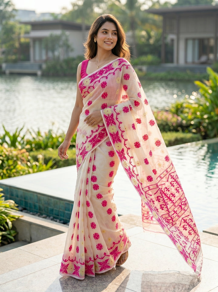 Kanaklata  Jamdani  Saree
