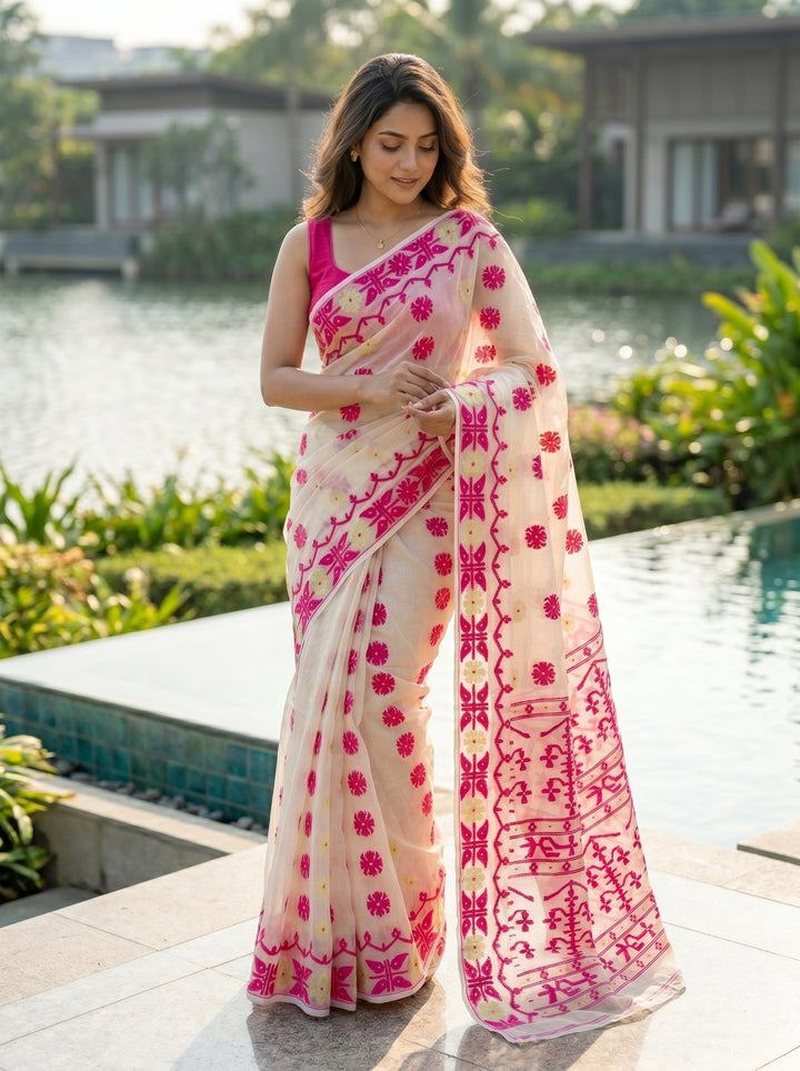 Kanaklata  Jamdani  Saree