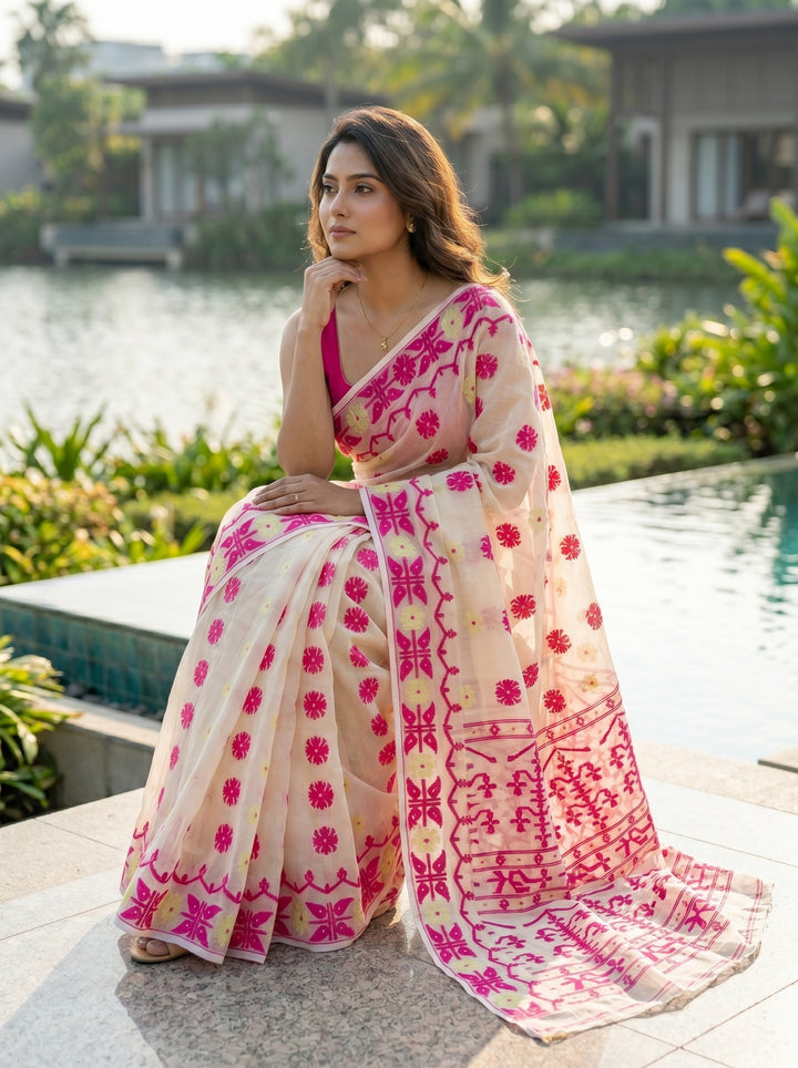 Kanaklata  Jamdani  Saree