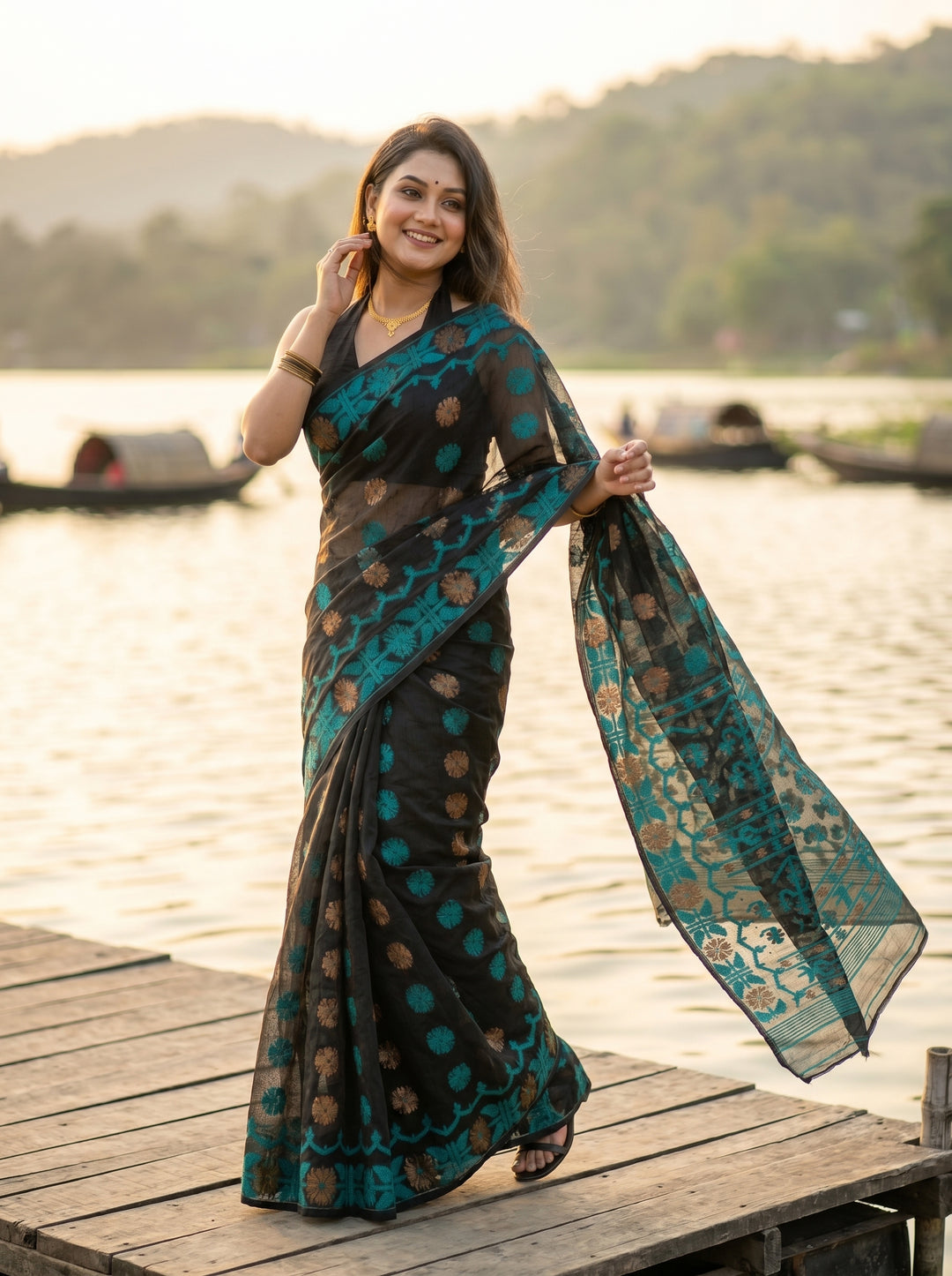 Kanaklata  Jamdani  Saree