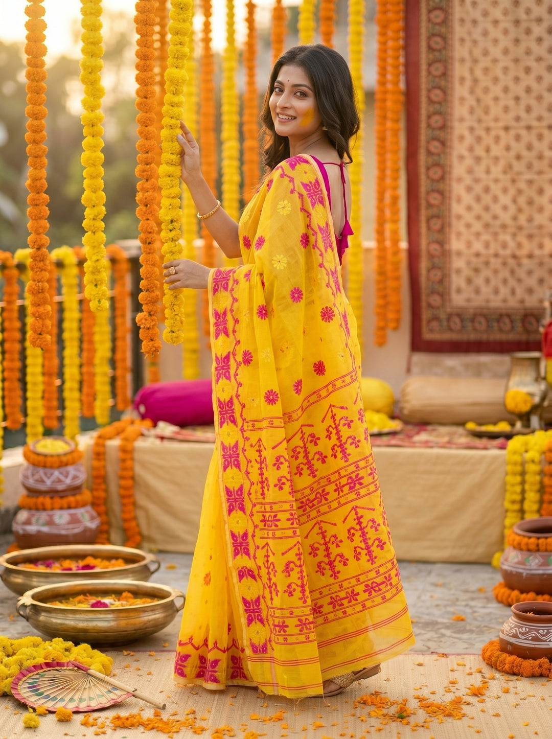 Kanaklata  Jamdani  Saree