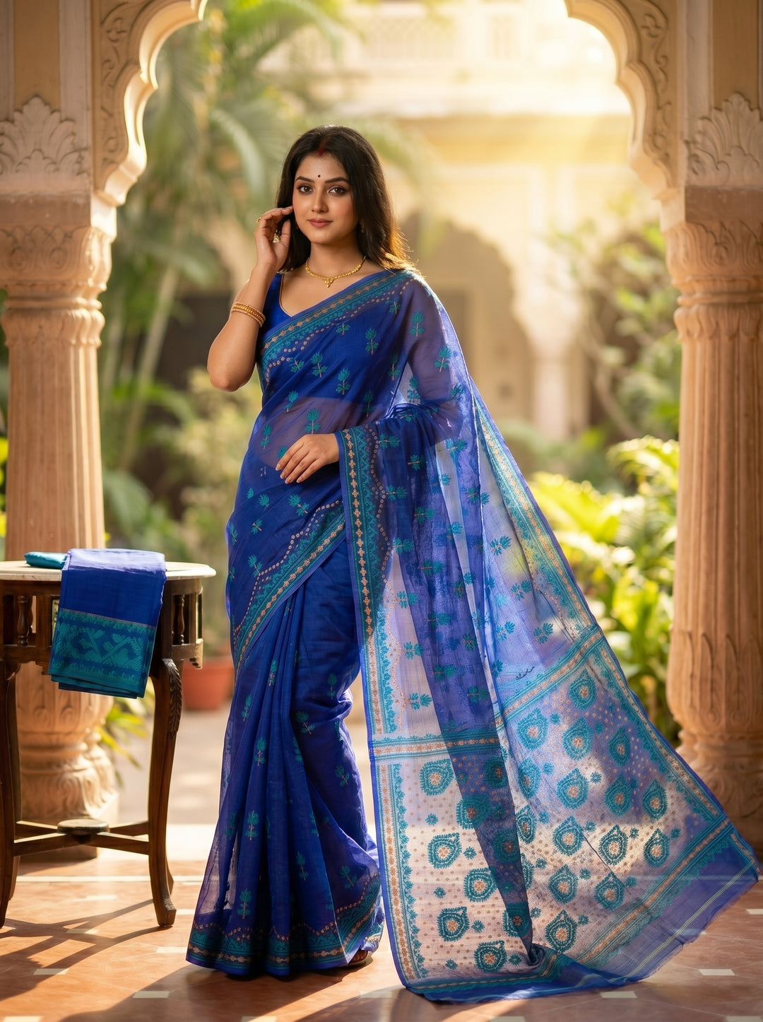 Pata Bahar Bengal Jamdani Saree