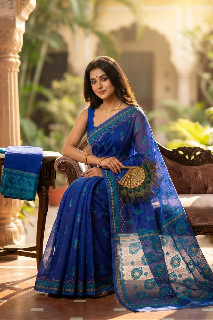 Pata Bahar Bengal Jamdani Saree