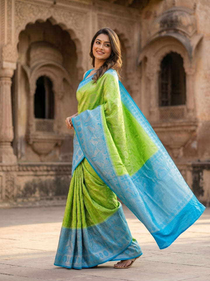 Blush Tones Kuvera Silk Saree