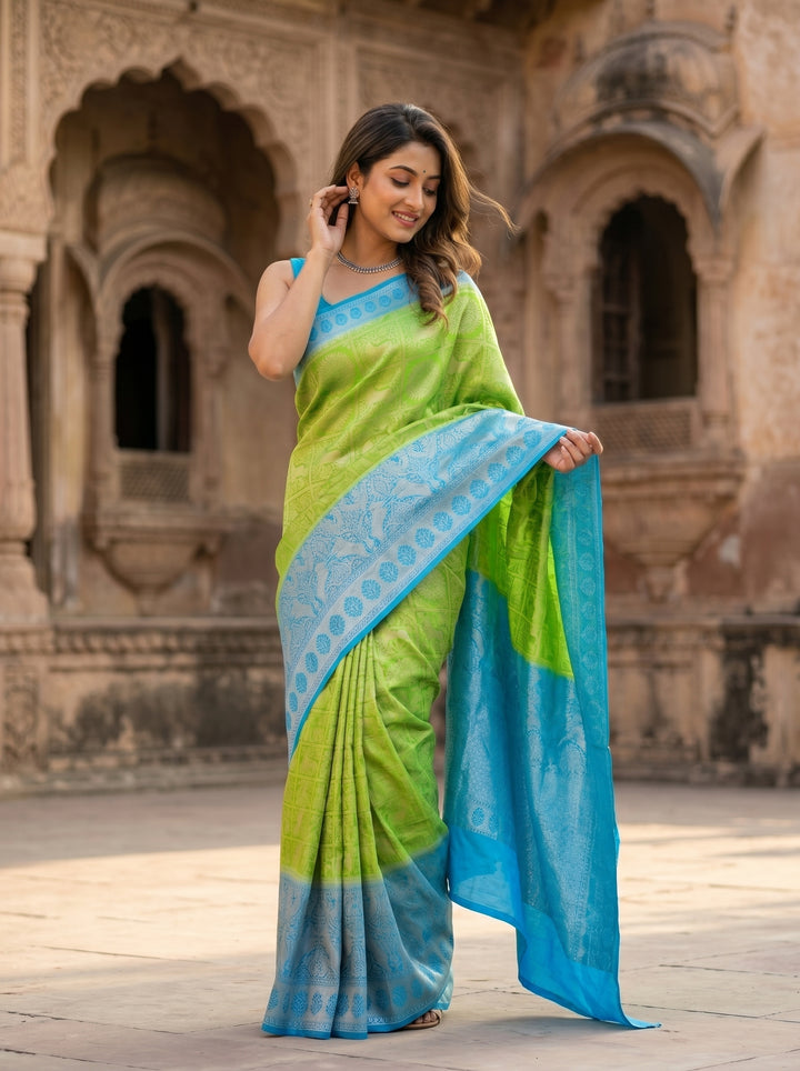 Blush Tones Kuvera Silk Saree