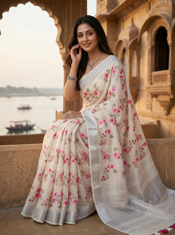 Spring’s Gift - Pure Linen Saree