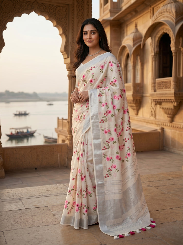 Spring’s Gift - Pure Linen Saree