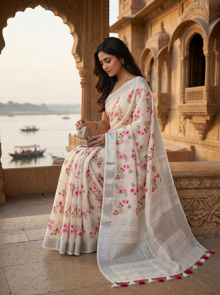 Spring’s Gift - Pure Linen Saree