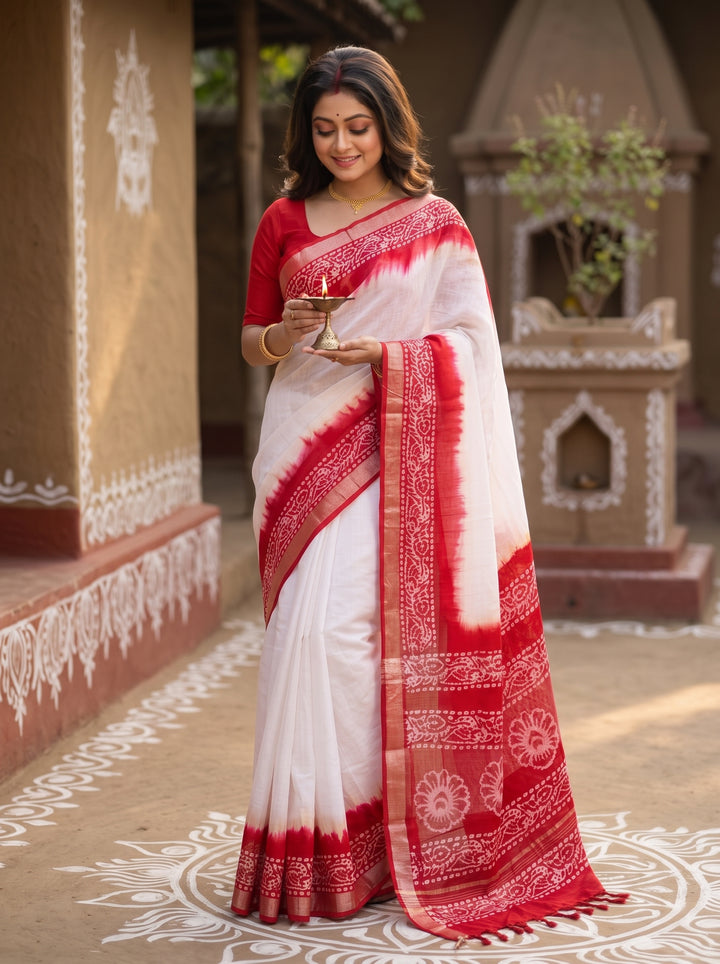 Mrinmoyee (মৃন্ময়ী) Cotton Linen Saree